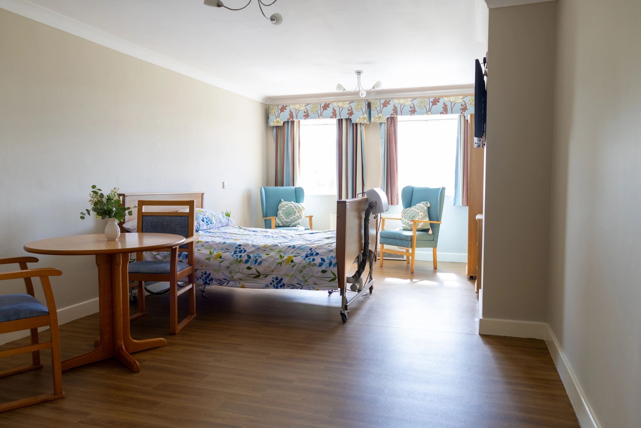 Comfortable bedroom interior for guest stays